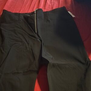 Stylish Black Pants with Zipper Detail